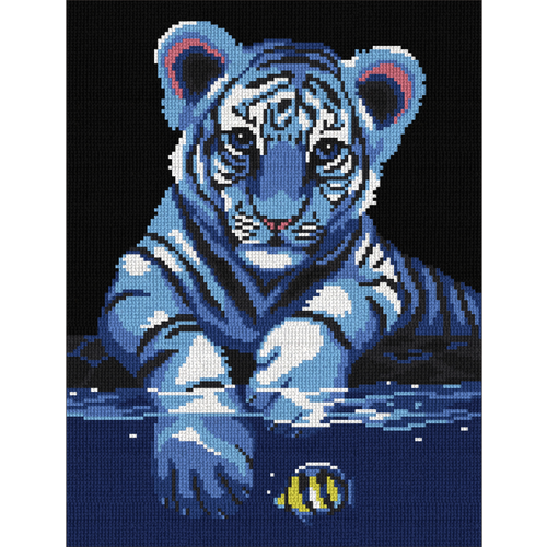 Набор для вышивания мулине нитекс арт.0290 Тигренок 21,5х27 см