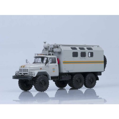 Масштабная модель 1/43 ЗИЛ-131 кунг МЧС масштабная модель автомобиля зил 117 в масштабе 1 24