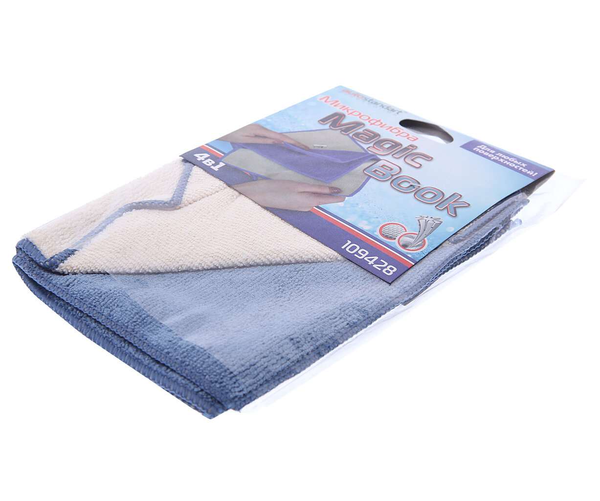 фото Салфетка микрофибра универсальная 30х20см 4в1 для всех поверхностей "Magic book" AUTOSTANDART