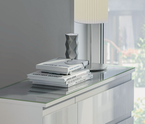 Изображение товара Стеклянная крышка столплит Медея СБ-2549 для тумбы ТВ 120*44 см