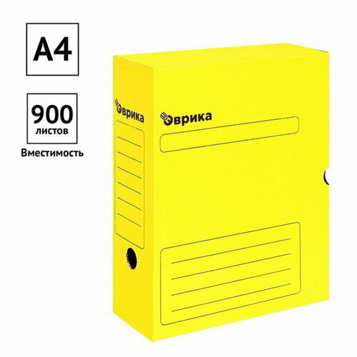 Короб архивный с клапаном А4 100 мм, микрогофрокартон, до 900 листов, желтый картина семейство 56 76 см рамка микс