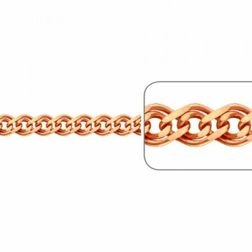 фото Браслет-цепочка tosya, красное золото, 585 проба, длина 19 см.