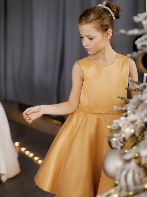 Платье KROLLY, размер 128/134, золотой