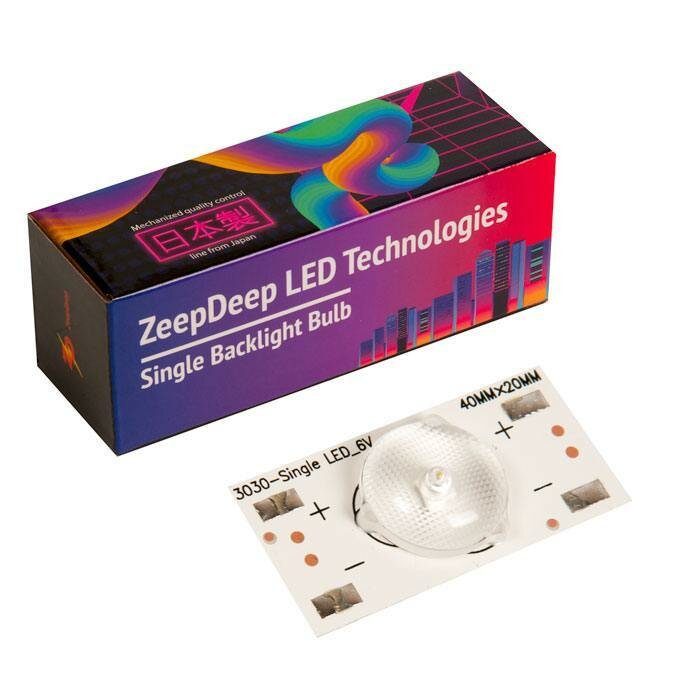 Комплект планок подсветки LED для телевизоров для телевизоров универсальная (6 В) ZeepDeep LED 3030-SingleLED_6V