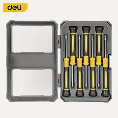 Изображение товара Набор прецизионных отверток 7 шт (SL, PH, Torx) Deli DL241007 для точных работ (CrV сталь, пластиковый кейс)