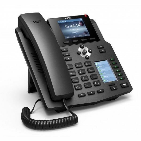IP-телефон Fanvil X4G, 4 SIP аккаунта, цветной 2,8 дисплей 320 240, конференция на 3 абонента, поддержка POE, 1000 Mbps.