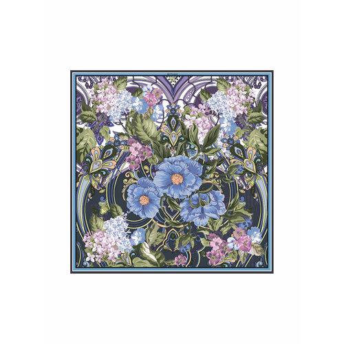 фото Платок gettlucky,79х79 см, синий, розовый