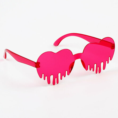 Карнавальные очки «Сердце», цвета микс, 2 штуки карнавальные перчатки сеточка набор 2 шт цвета микс