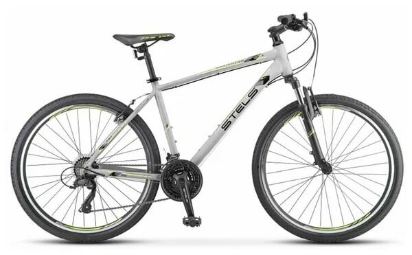 Велосипед горный Navigator-590 V, колёса 26" K010 20" Серый/салатовый
