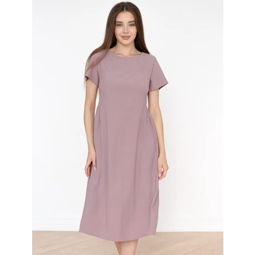 фото Платье текстильный край, размер 48, бежевый