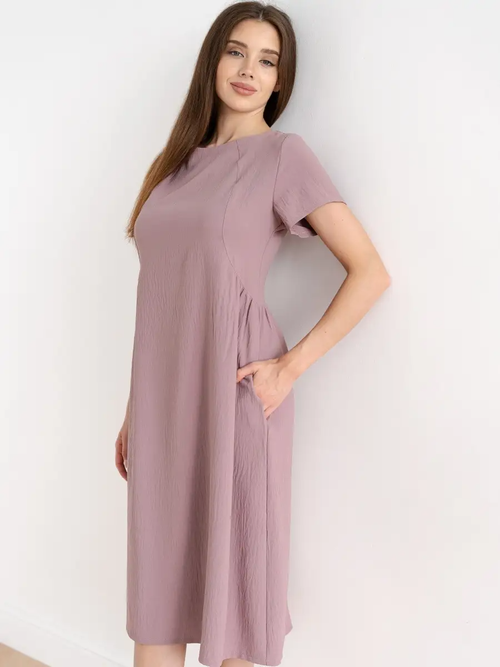 Платье Текстильный Край, размер 52, бежевый