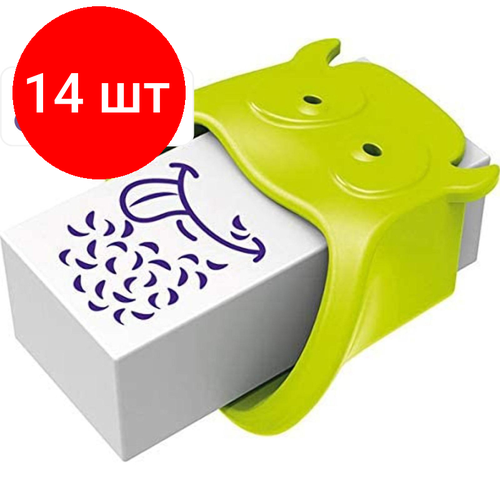 Комплект 14 штук, Ластик Maped LITTLE MONSTER каучук,125х65х20мм, ассорти,127710