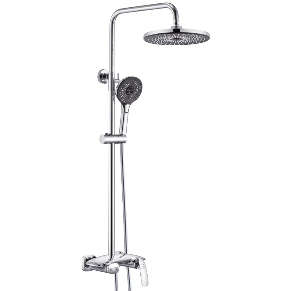 фото Душевая систем Rose R1136 для ванны с изливом, хром