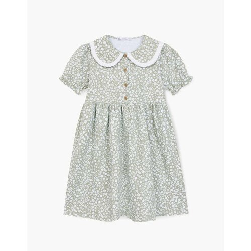 фото Платье gloria jeans, размер 4-6л/110-116, зеленый, мультиколор