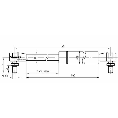 BELCARD 118407010 Амортизатор МАЗ ПАЗ облицовки радиатора пружина газовая гзаа 3340₽