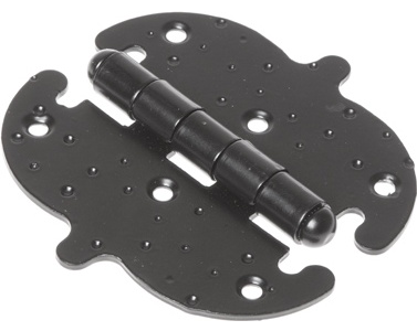 Петля дверная накладная фигурная 110х110 мм STARFIX черный матовый SMP-85768-1