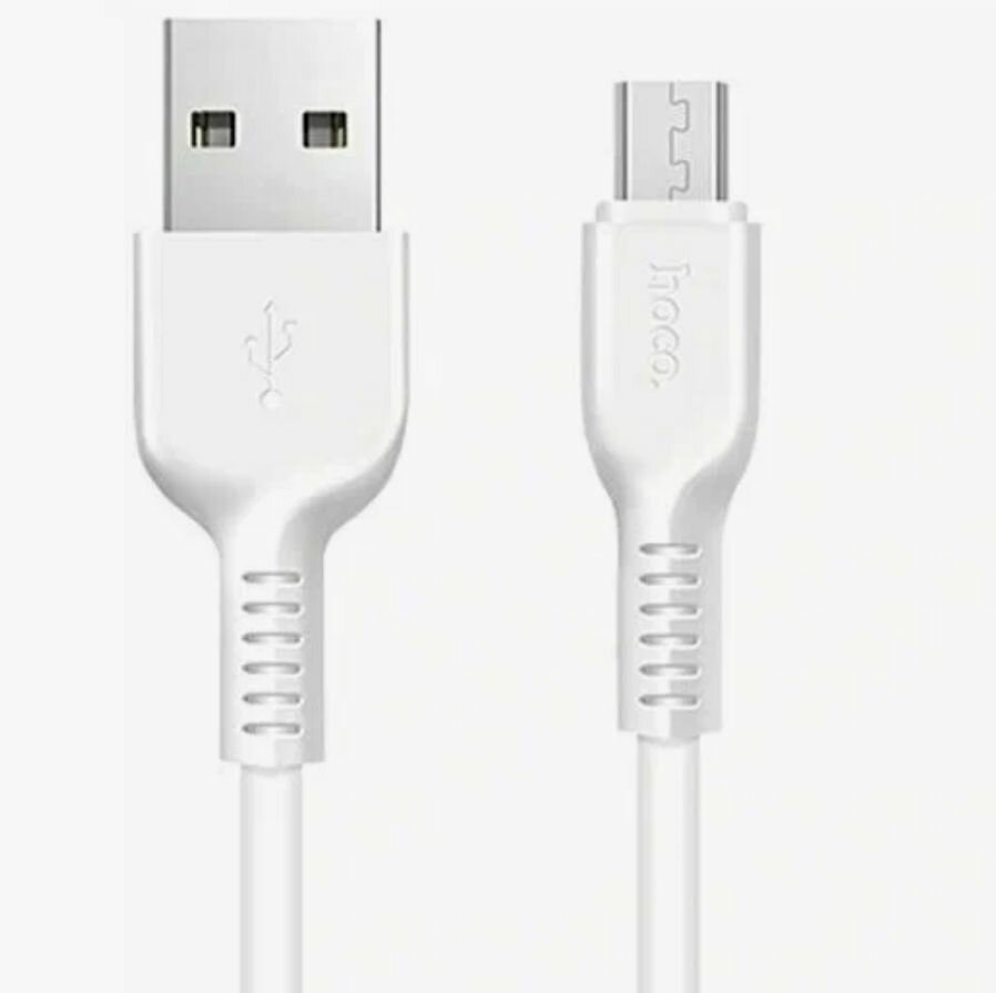 Кабель зарядка Hoco X20 Micro USB, 2.4A, 1m Белый для телефонов