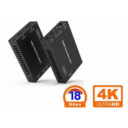 Удлинитель HDMI до 50 м по витой паре KONANlabs KVC-EU50U (18 Gbps, 4K 60Гц)