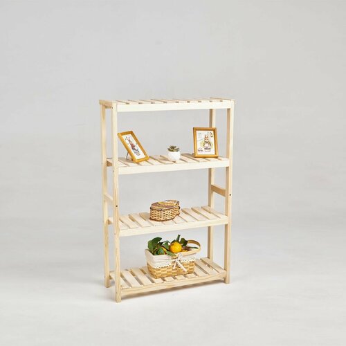 Стеллаж для рассады подставка для цветов напольная Лофт 64х26х100 см натуральная 3300₽