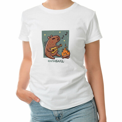 фото Футболка roly, размер l, белый