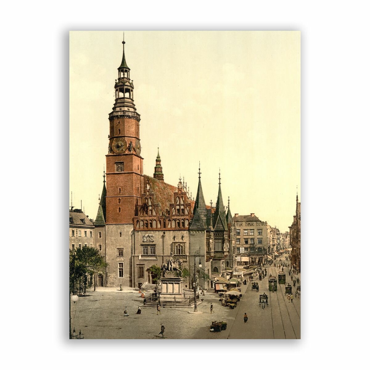 Постер, плакат на бумаге / Town hall, Breslau, Silesia, Germany / Размер 30 x 40 см