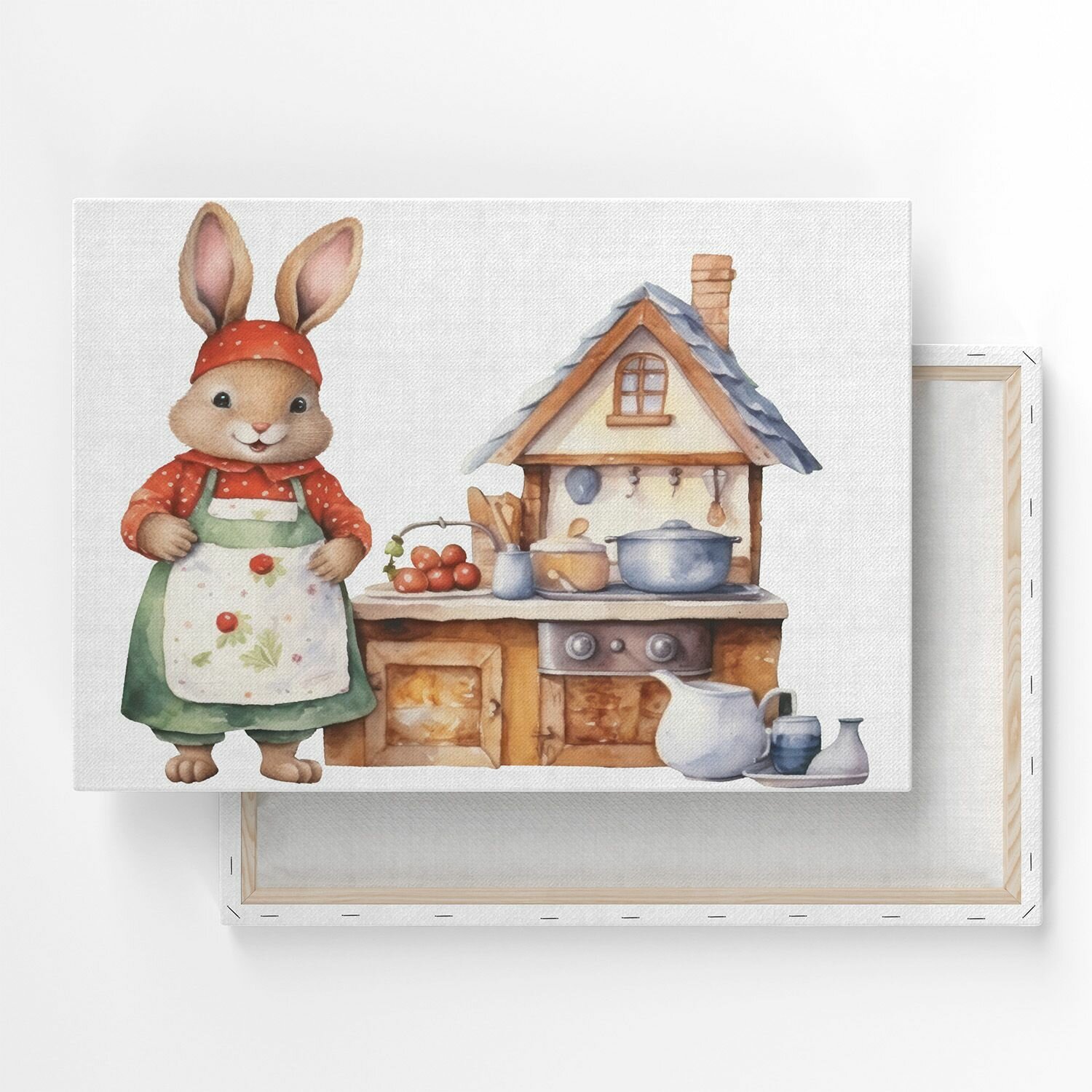 Картина на холсте, репродукция / Семья кроликов / Размер 80 x 106 см