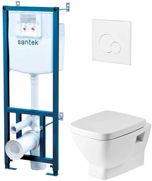 Комплект подвесной унитаз + система инсталляции Santek Нео 1. WH30.2.463
