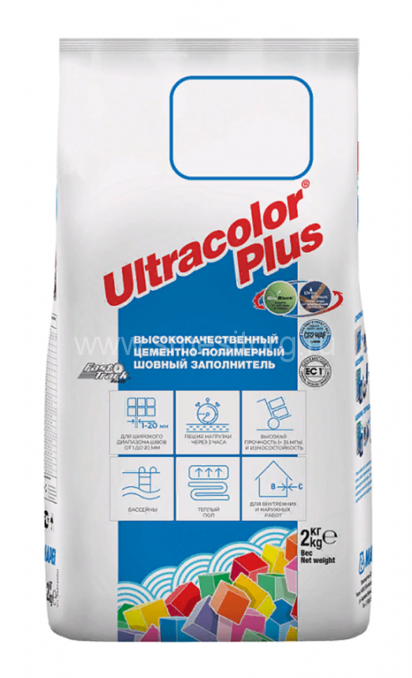 Мапеи Ultracolor Plus №114 затирка д/швов Антрацит 2кг