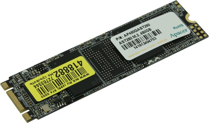 Накопитель SSD M.2 2280 Apacer AST280 480GB TLC SATA 6Gb/s 520/495MB/s IOPS 84K MTBF 1.5M RTL - фото №13