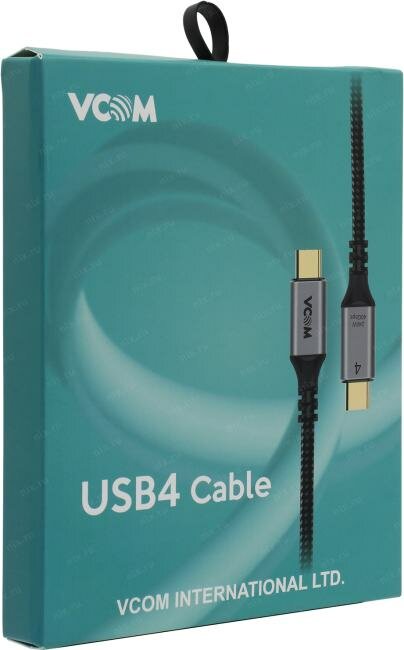 Кабель интерфейсный VCOM M USB4 TypeC(M)/TypeC(M), 5K/60Hz, 40GBps, PD 240W, 5A, 1.2м - фото №8