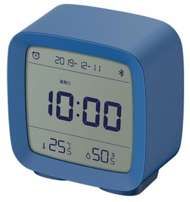 Часы с термометром и умный будильник Qingping Qingping Bluetooth Smart Alarm Clock, синий