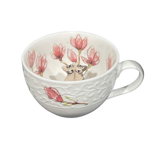 Фарфоровая кружка с фигуркой внутри «Котики»