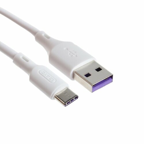 Кабель BYZ BC-040, Type-C - USB, 3 А, 1 м, силикон, белый usb кабель byz bc 015t am type c 1 2 метра 3a силикон белый