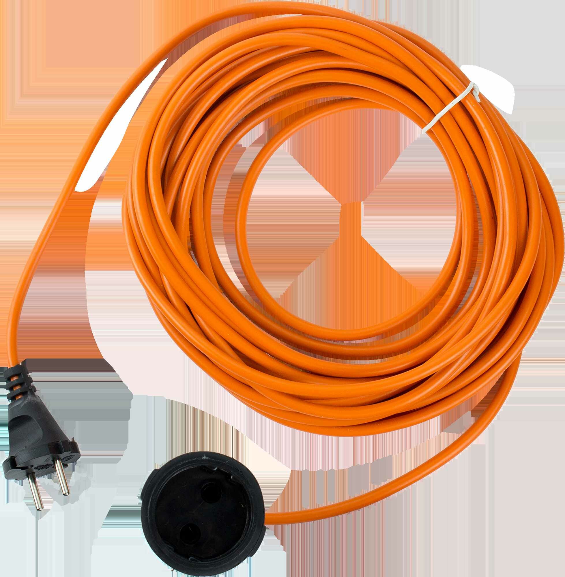 Удлинитель-шнур садовый 1 розетка без заземления 2х0.75 мм 10 м цвет оранжевый