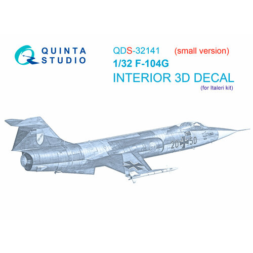 qd48228 3d декаль интерьера кабины t 6g italeri QDS-32141 3D Декаль интерьера кабины F-104G (Italeri) (малая версия)