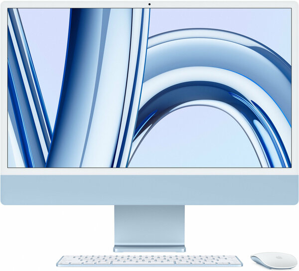 Моноблок Apple iMac A2874, 24", Retina, Apple M3 8 core 16ГБ, SSD 256, Apple, macOS, синий (z197001ya)