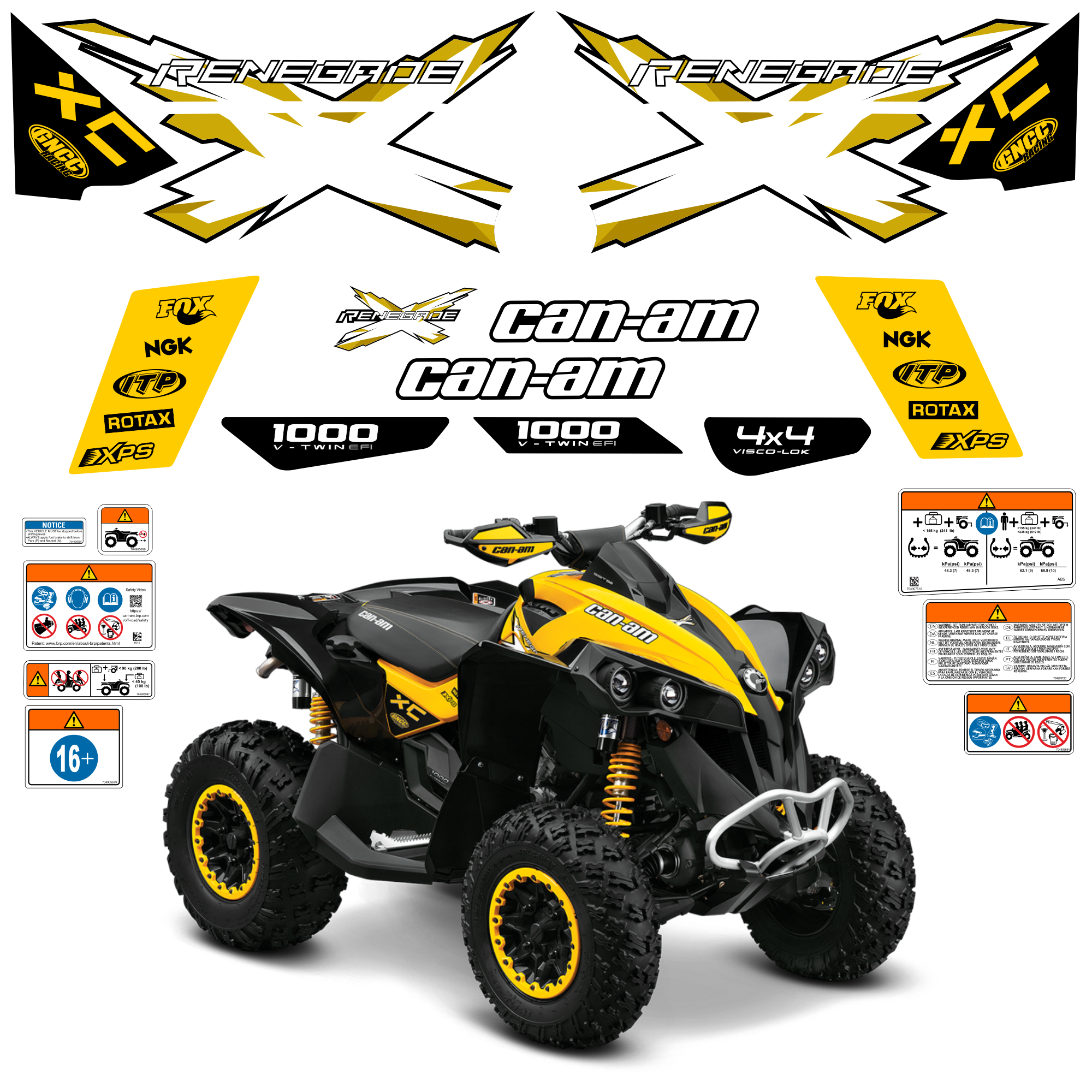 Комплект наклеек BRP CAN-AM Renegade 1000