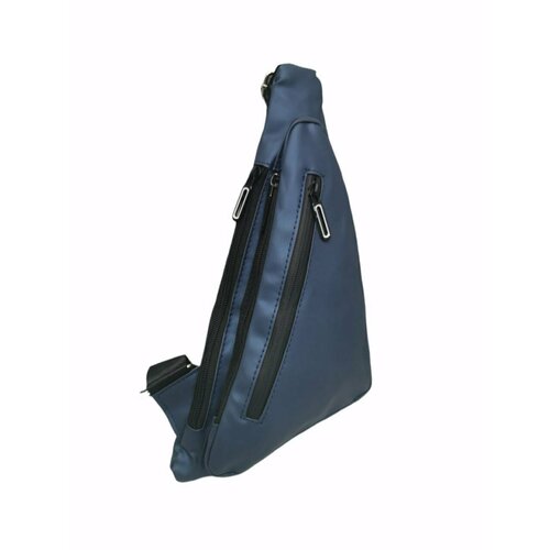 Сумка мессенджер , фактура гладкая, синий текстильная сумка а007 ред 106114