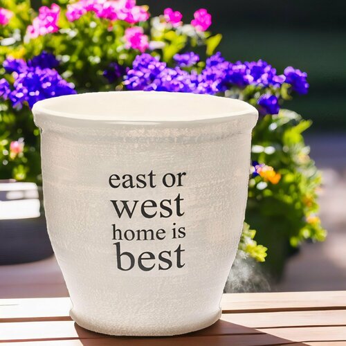 Горшок кашпо для цветов суккулентов кактуса керамика Готика шнур Дома лучше D12xH12 см 1020₽