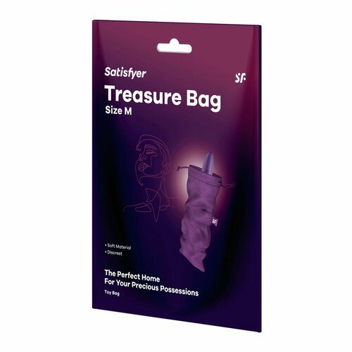 Фиолетовый мешочек для хранения игрушек Treasure Bag M секс игрушки satisfyer универсальный точечный стимулятор twirling delight
