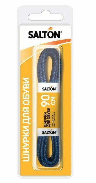 SALTON шнурки для обуви с пропиткой 90 смкруглые черные 6/36
