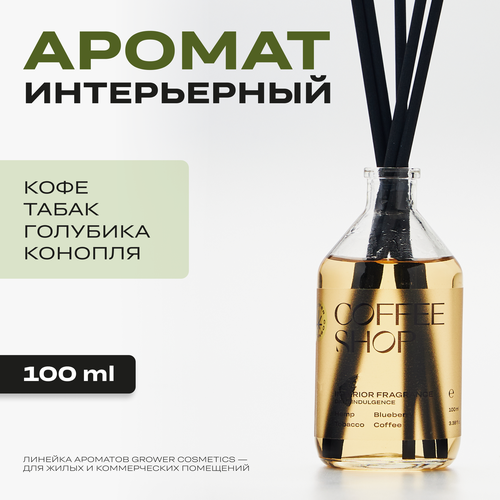 Арома диффузор Grower cosmetics COFFEE SHOP Кофе Табак Голубика Конопля 100мл 2761₽
