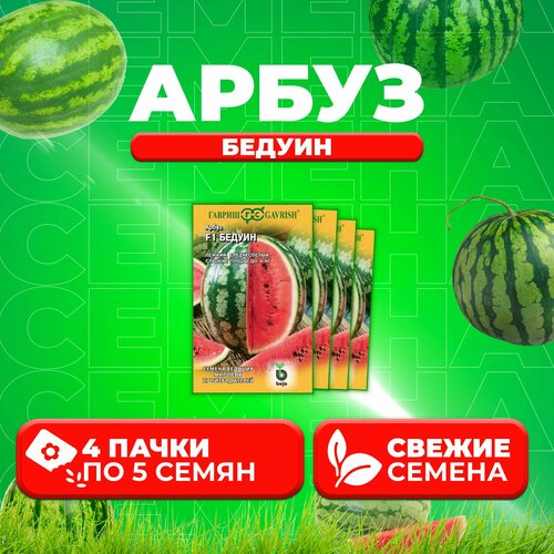 Арбуз Бедуин, 5шт, Гавриш, Ведущие мировые производители, Bejo (4 уп)