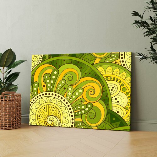 Картина на холсте (Рисунок шва различной формы) 30x40 см. Интерьерная, на стену.