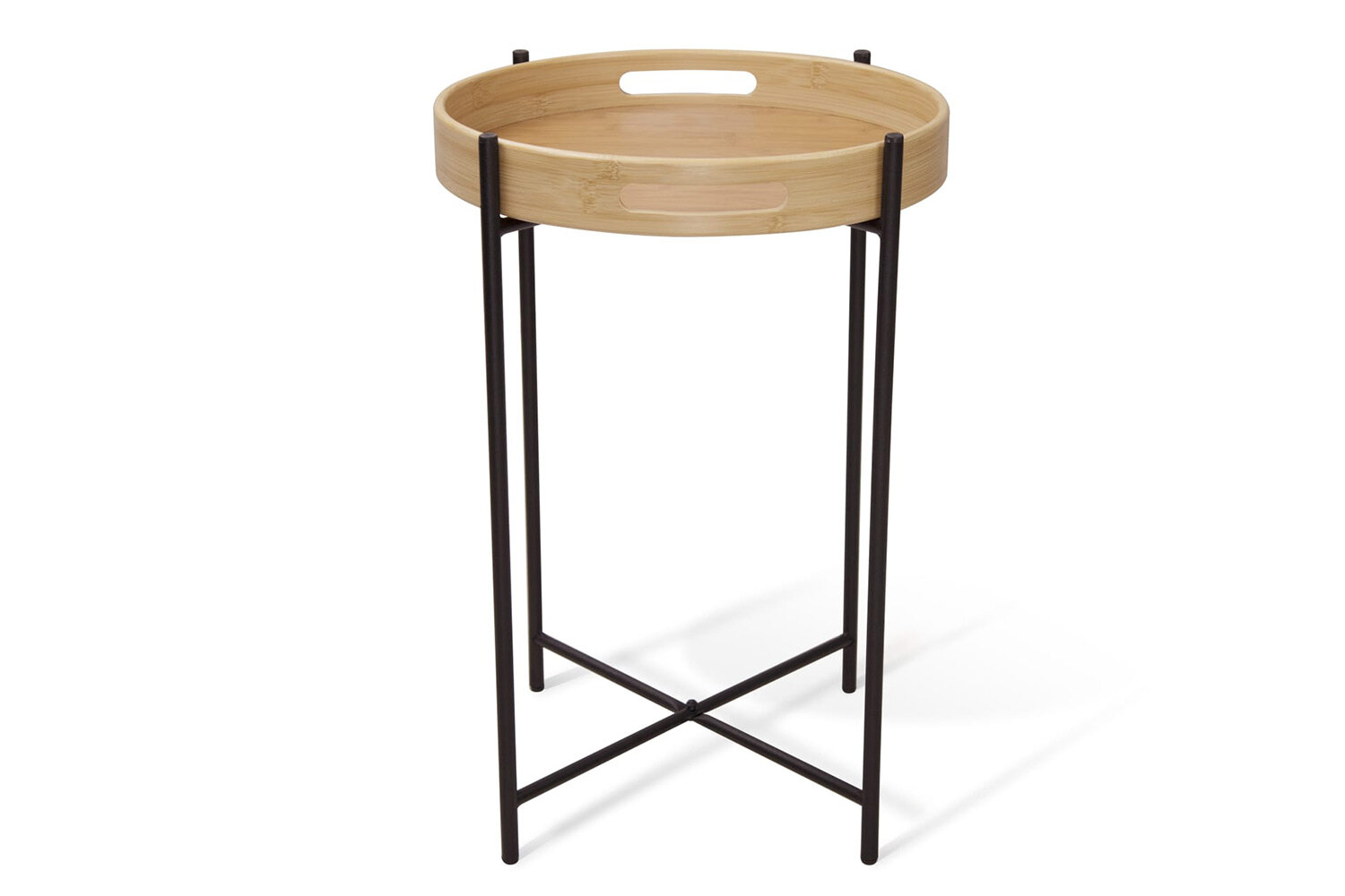 Кофейный стол Hoff SHT-CT30 38х53х38 см металлический каркас цвет черный муар прозрачный лак