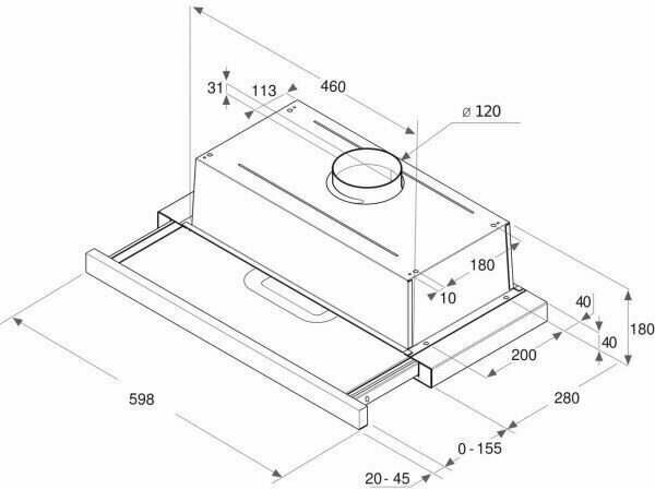 Встраиваемая вытяжка Hotpoint-Ariston HAH 65 F LB X/1, серебристый - фотография № 4