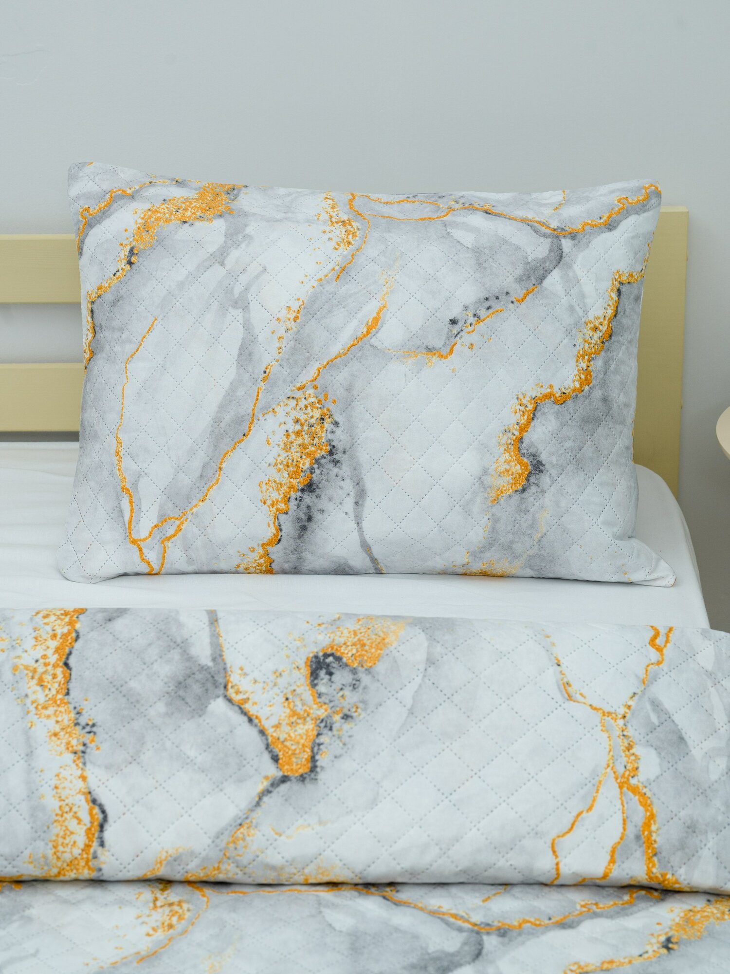 фото Чехол декоративный, Наволочка декоративная, Полисатин, чехол стеганный, ультрастеп, Вселенная текстиля, № 12138-07b 50х70 см