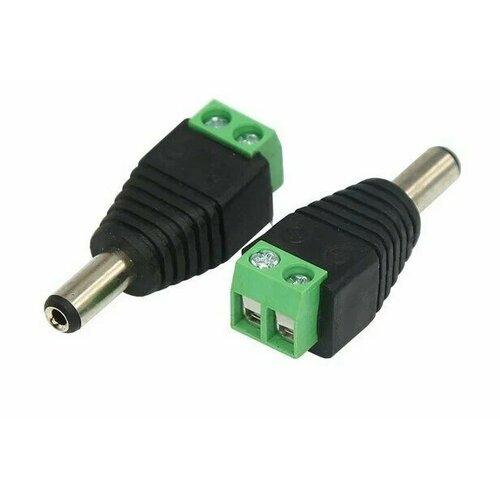 Разъём питания, штекер DC папа, штекер 2.1*5.5 с клеммной колодкой