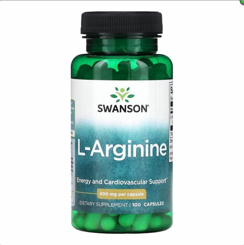 Swanson L-Arginine, 500 мг, 100 капсул