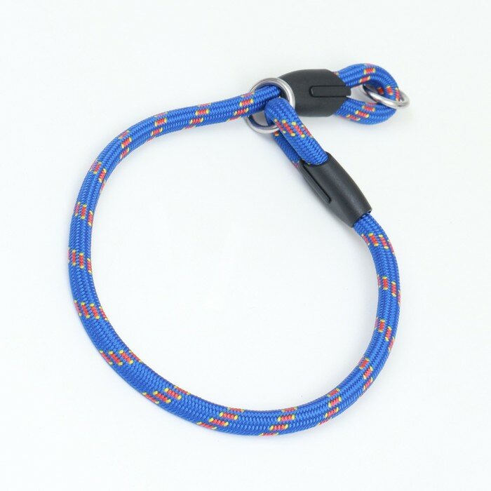 фото Ошейник - удавка для собак, 0,8 х 45 см, сине-красный 10127228